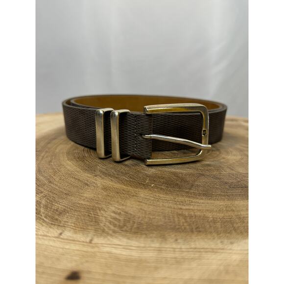 Remo Tulliani Italian Calfskin Womens Axel Belt size 34 Color Cappucino - Picture 1 of 11